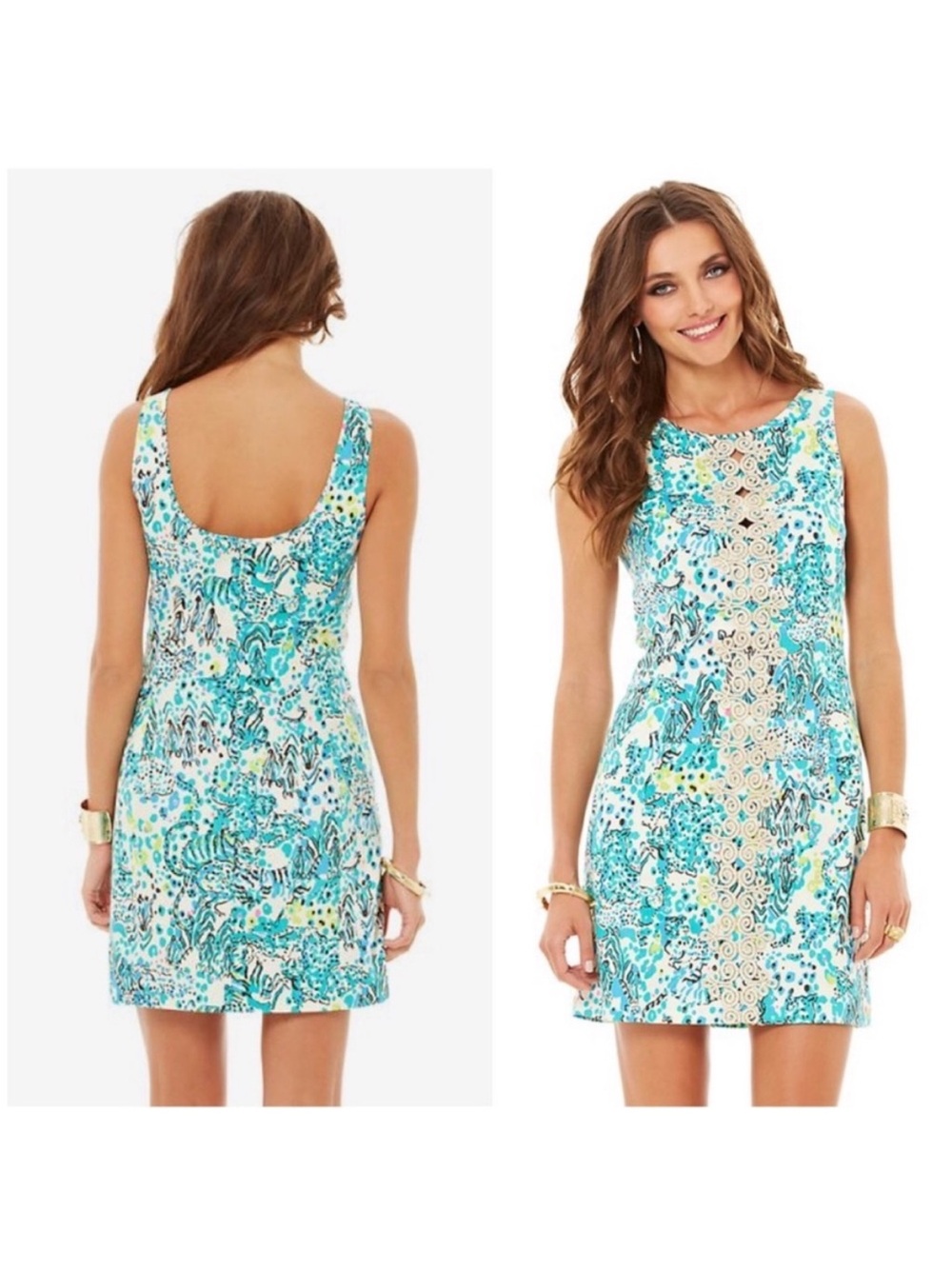 Lilly Pulitzer Ember Shift Dress in Sea Oat Escapades Everglades. Size 0.